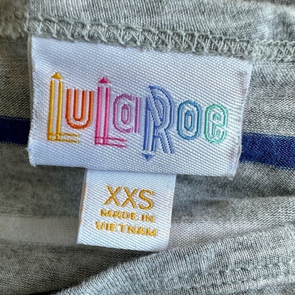 LuLaRoe short sleeve striped top size XXS - Picture 5 of 5